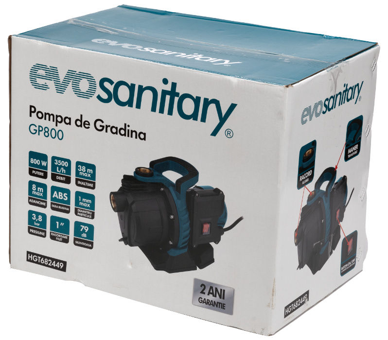 Pompa apa suprafata ABS 800W Evosanitary GP800 - imagine 4