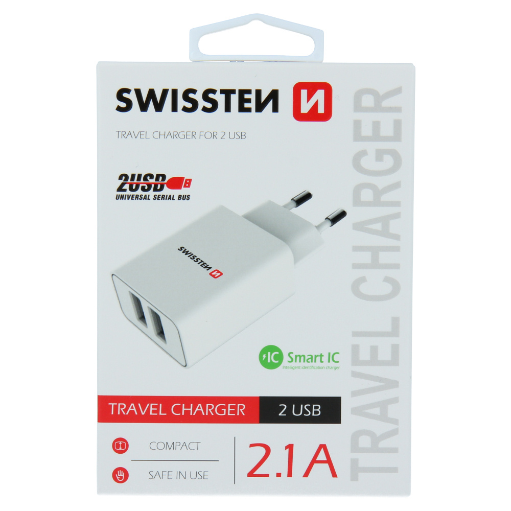 Adaptor Rețea Swissten 2x USB 10W SMART IC