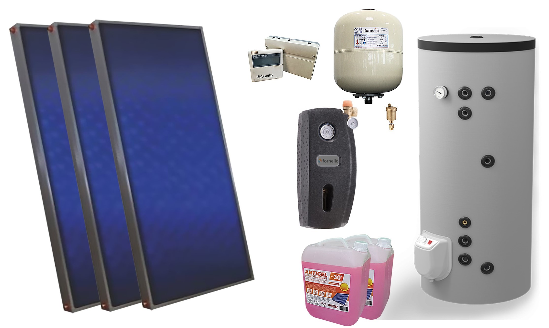 Pachet Solar Complet 3 Panouri 300L Sunsystem