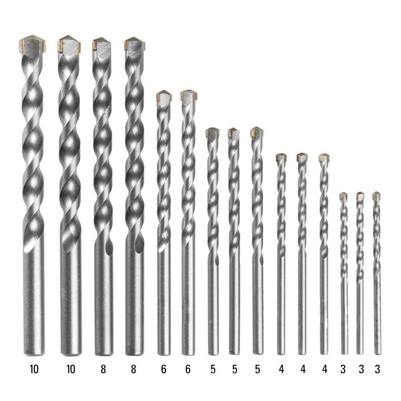 Set de burghie pentru piatră Trotec, 15 bucăți, 3-10 mm
