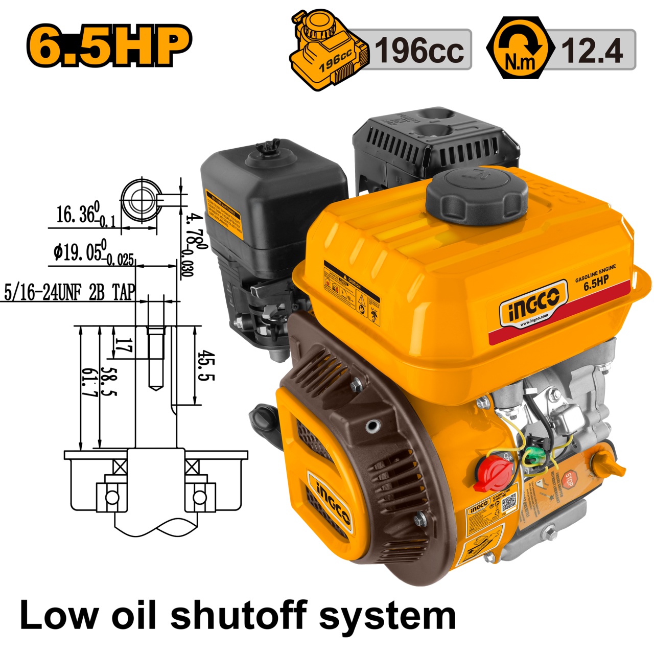 Motor Universal Benzina 4 Timpi 6.5CP Ingco GEN1682