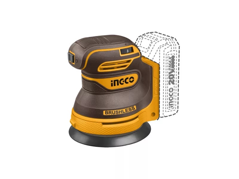 Slefuitor Orbital 20V 125mm Ingco CROSLI2002, 13000 rpm - imagine 2