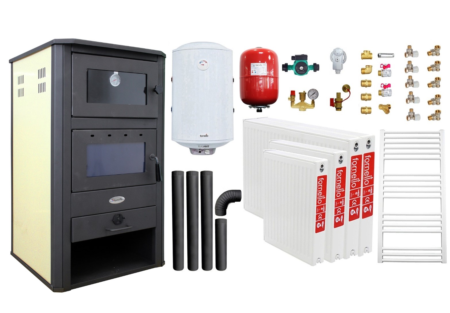 Pachet încălzire 3 camere Fornello MILANO 24KW