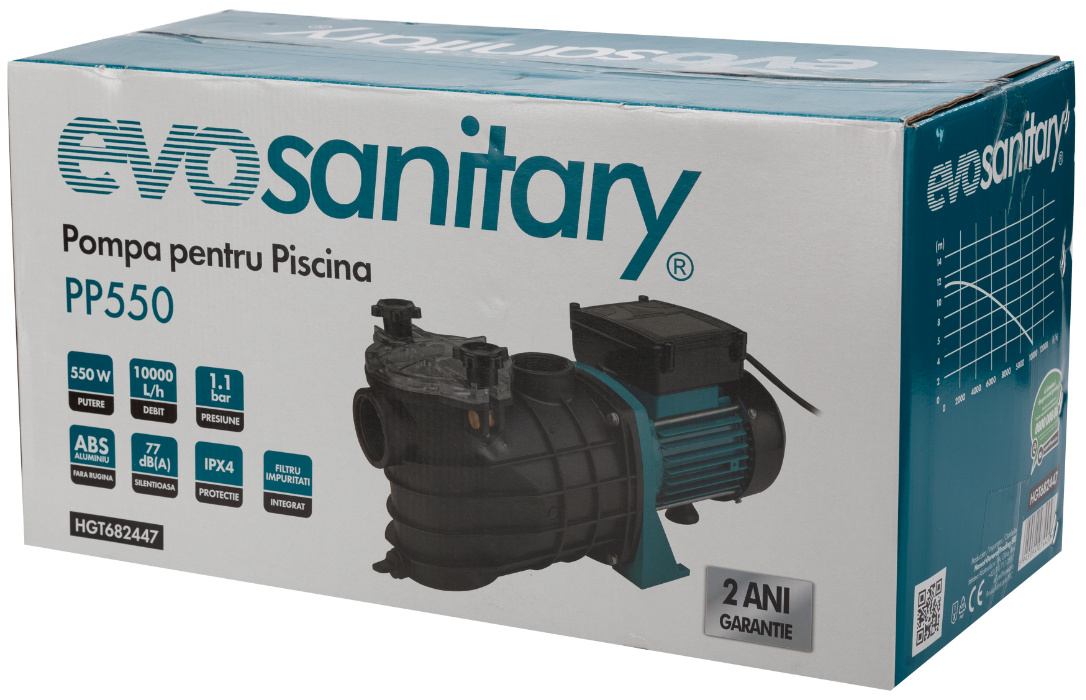 Pompa Piscina 550W Evosanitary, 10000 l/h - imagine 3