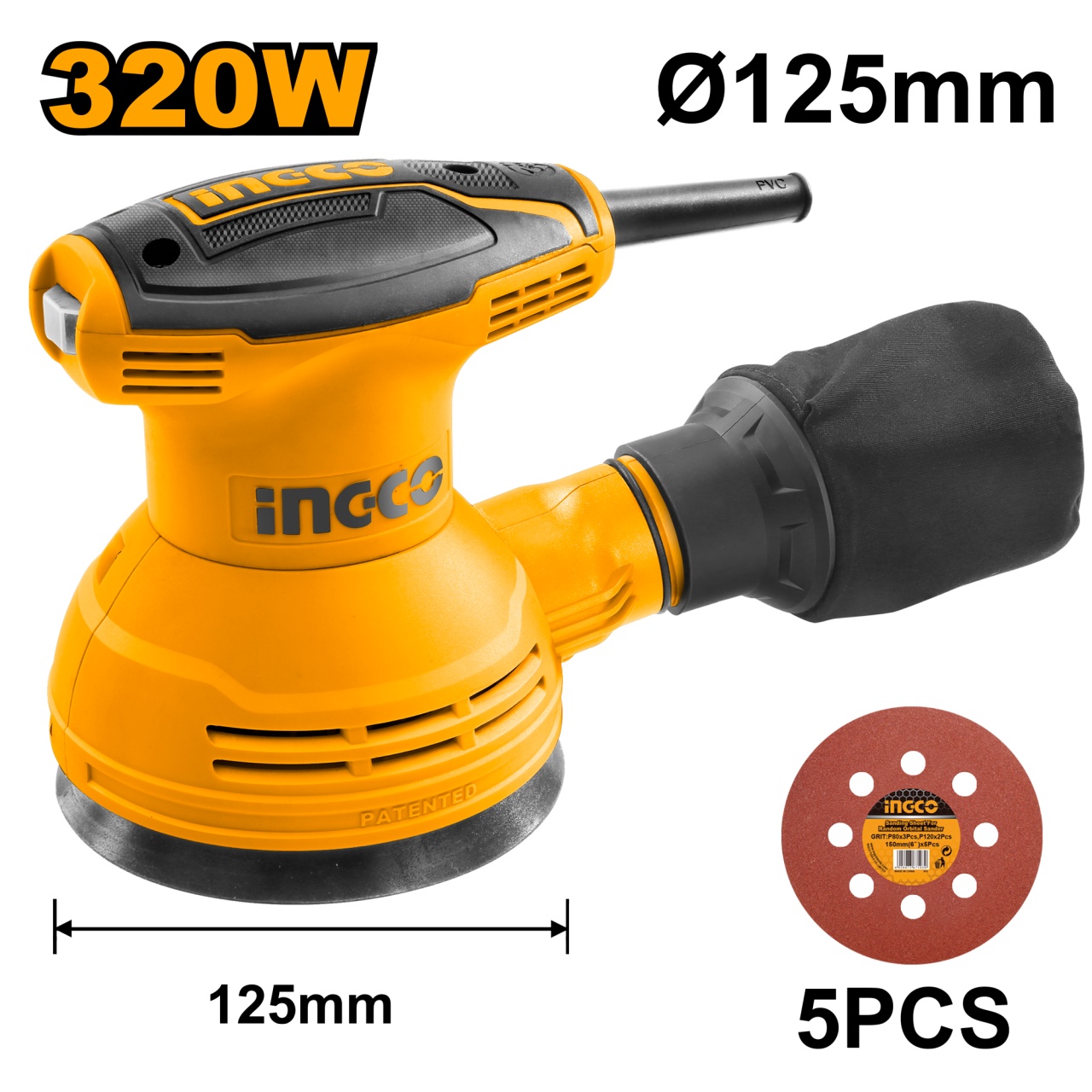 Șlefuitor Rotativ 850W cu Aspirator Detoolz