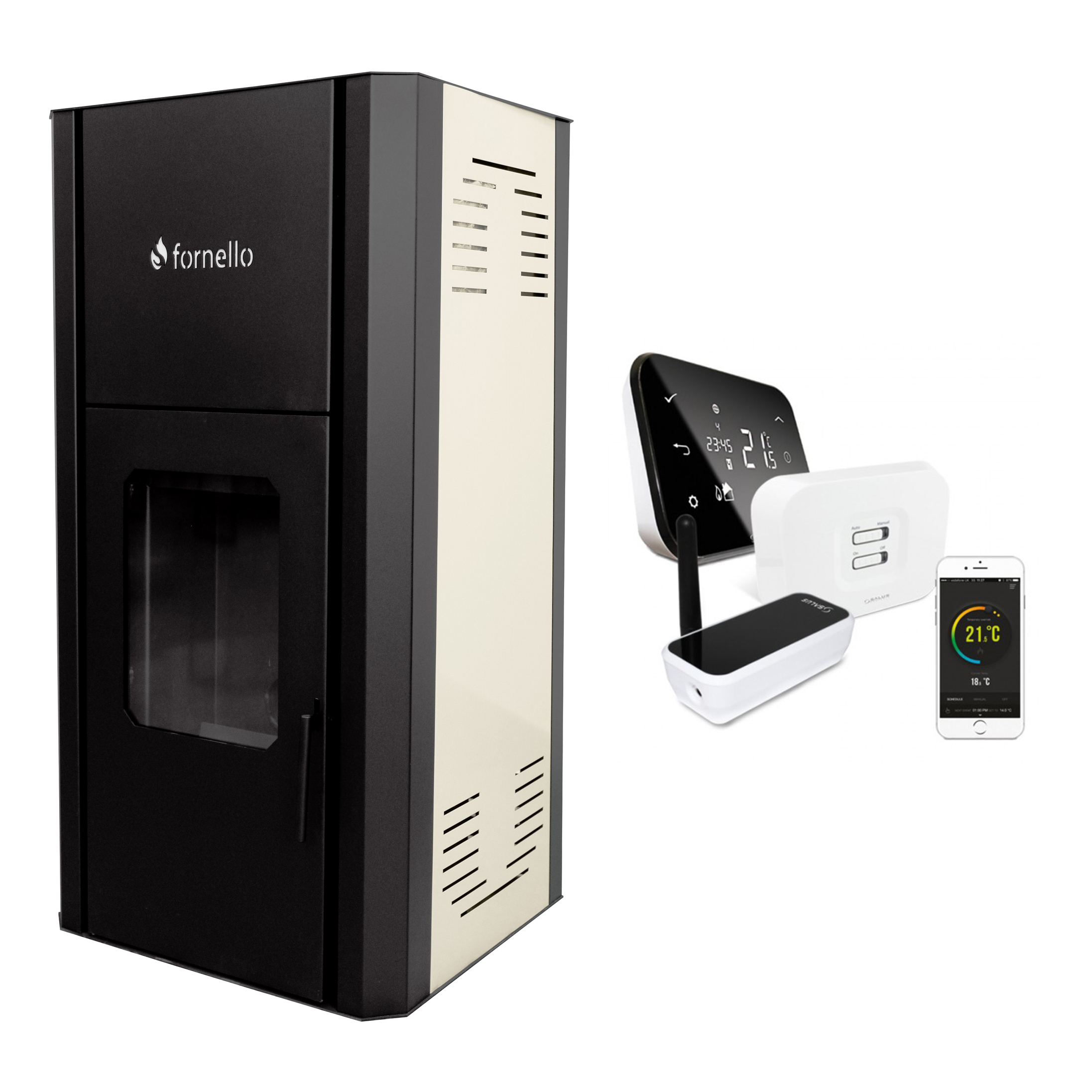 Termosemineu Peleti Fornello 25KW Control Wi-Fi