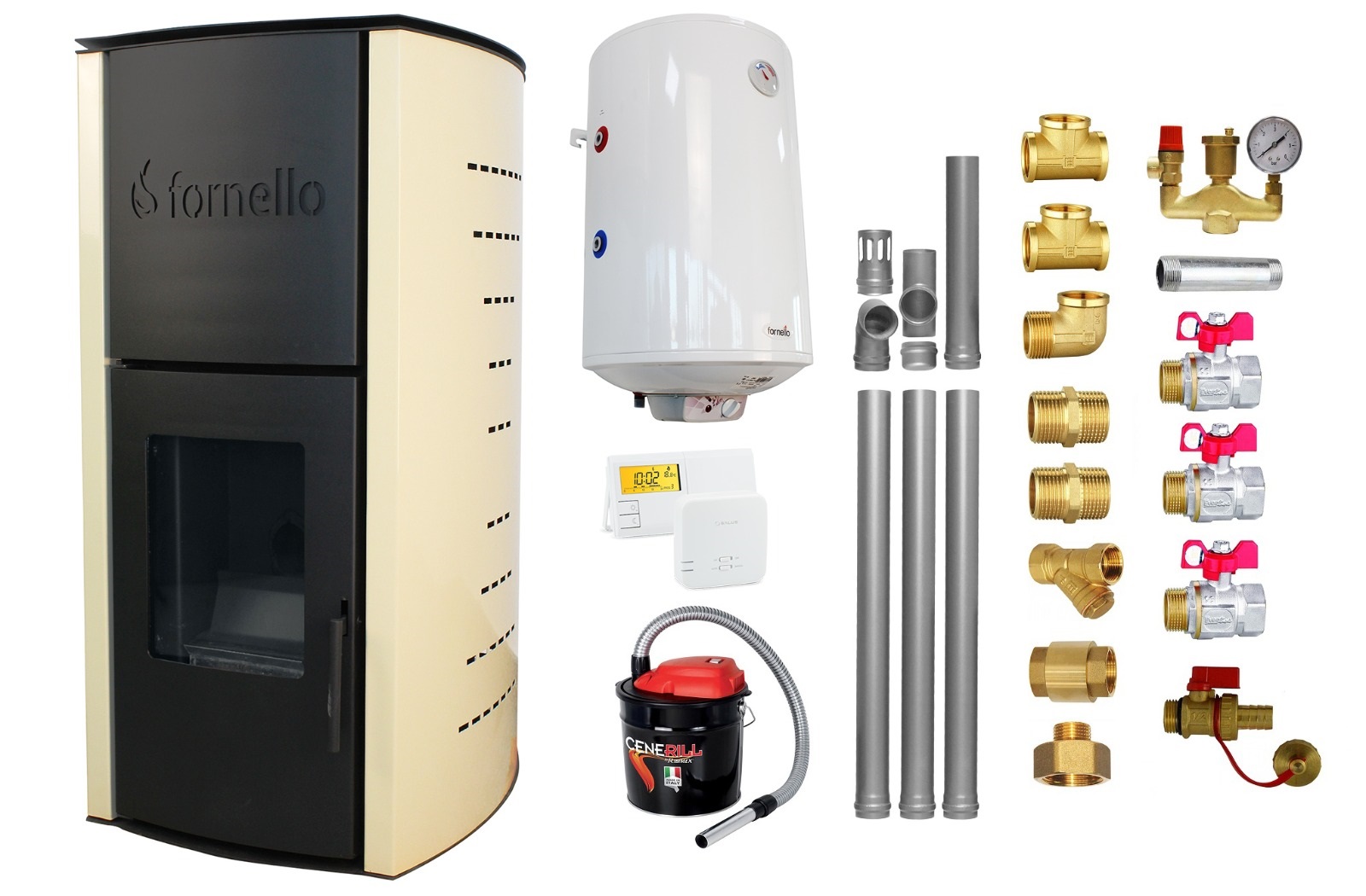Termosemineu Peleti Fornello Royal Ivory 18kW