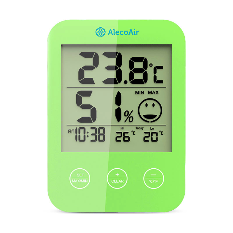Termohigrometru AlecoAir M03 GREEN cu Diagramă de Confort