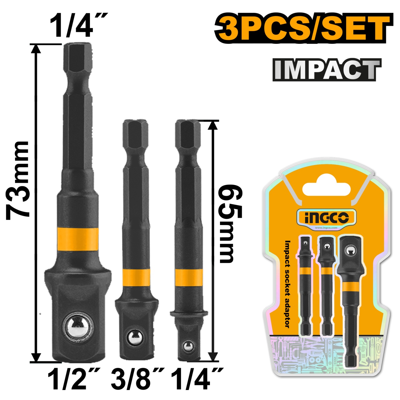 Set Adaptor Cheie Magnetica 1/4 3/8 1/2