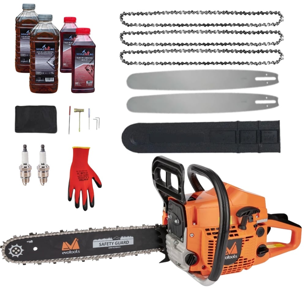 Pachet Drujba Evotools Professional 55cmc + Accesorii