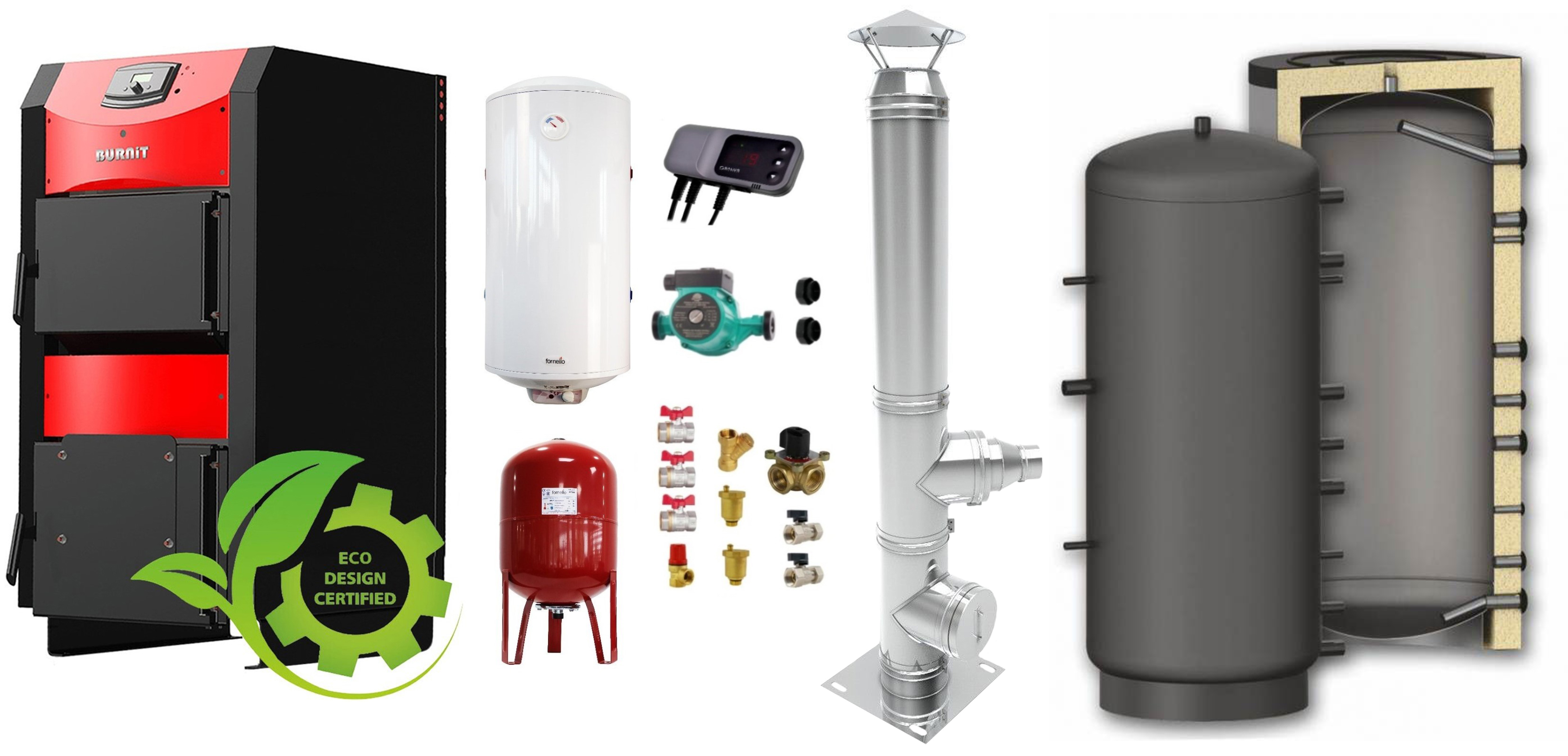 Centrala Pe Lemne Burnit 30 kW | Pachet Complet