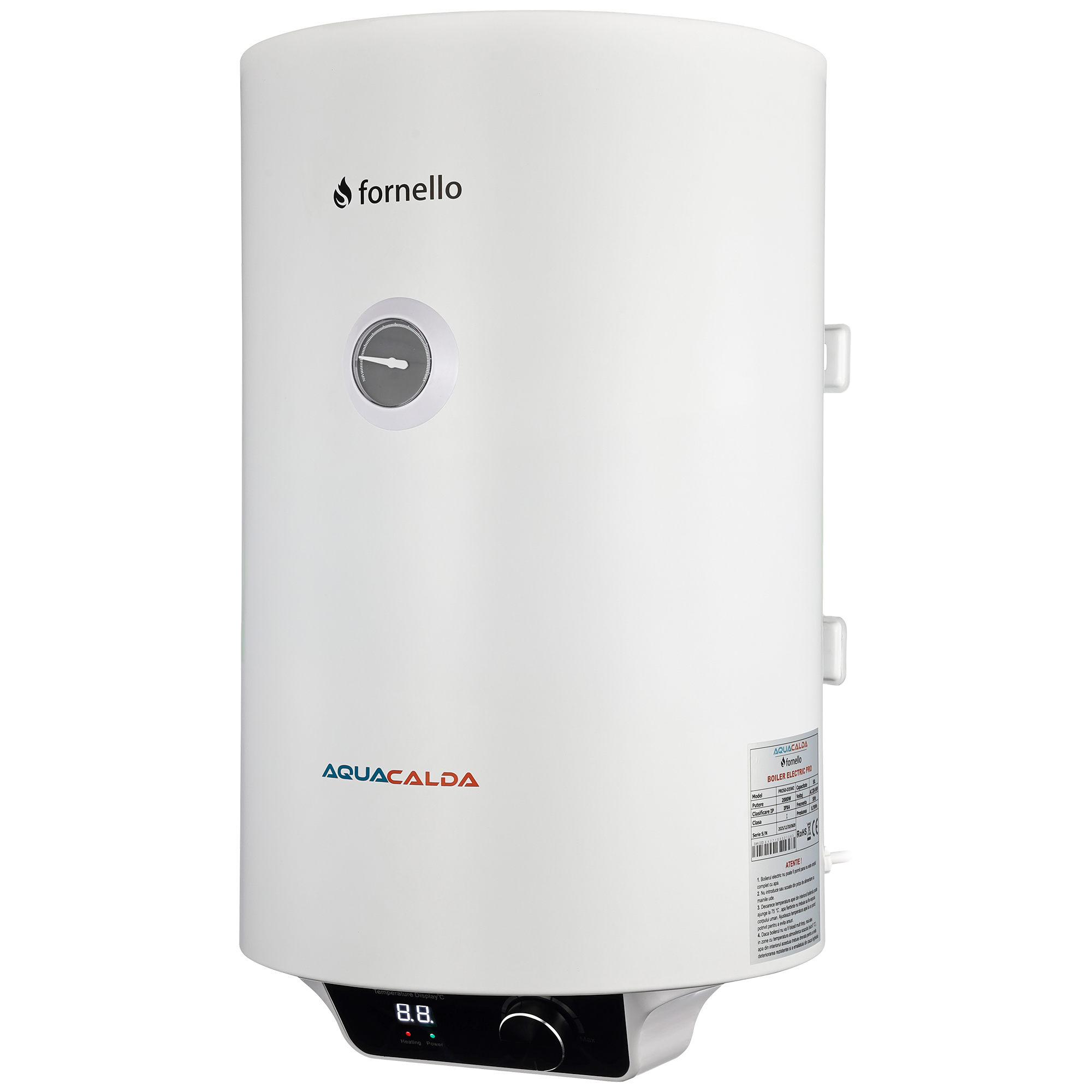 Boiler Electric Fornello AquaCalda Pro 30L, 2000 W, IPX4