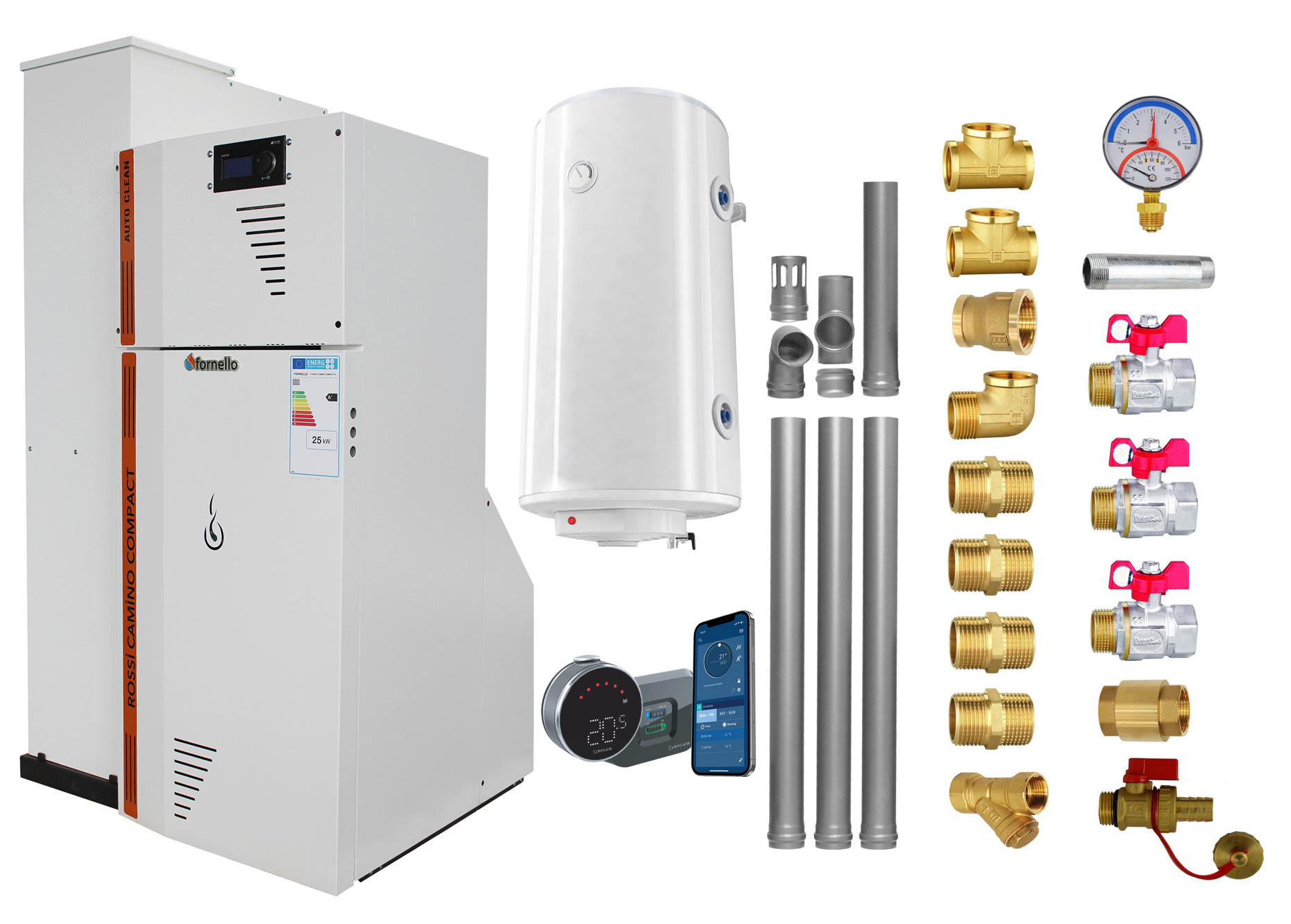 Centrală Peleti Fornello 25kW - Pachet Complet - imagine 2