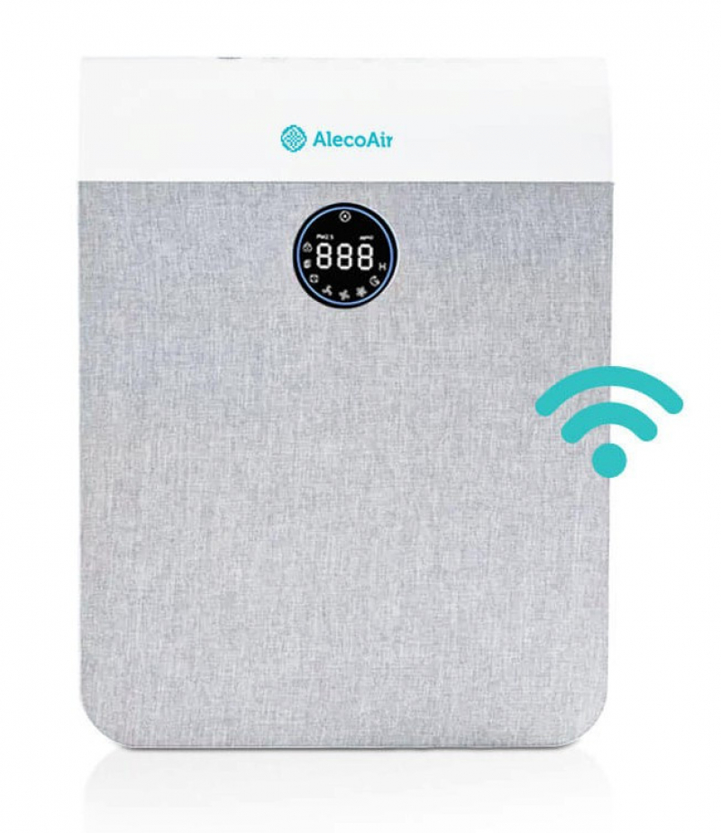 Purificator Aer AlecoAir P28 Fabric, HEPA H13, UV-C, Wi-Fi