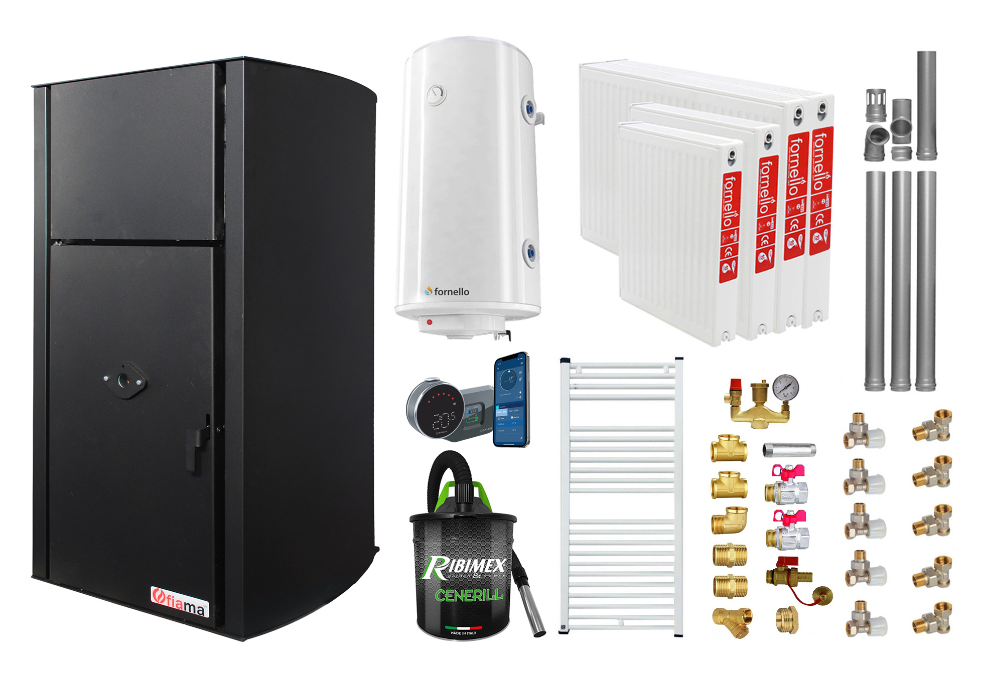Pachet Complet Încălzire Fornello 25kW Control WiFi - imagine 2