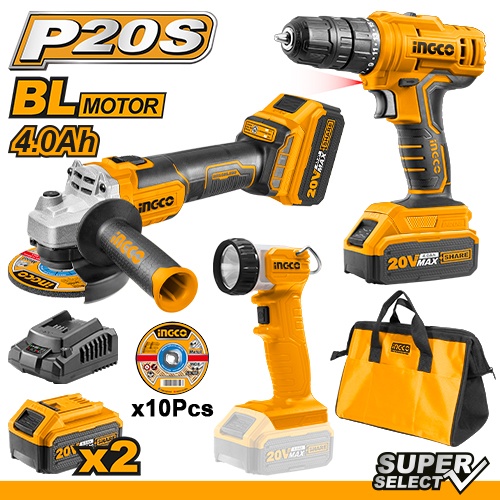 Set Bormasina Polizor Lanterna 2 Baterii 4Ah