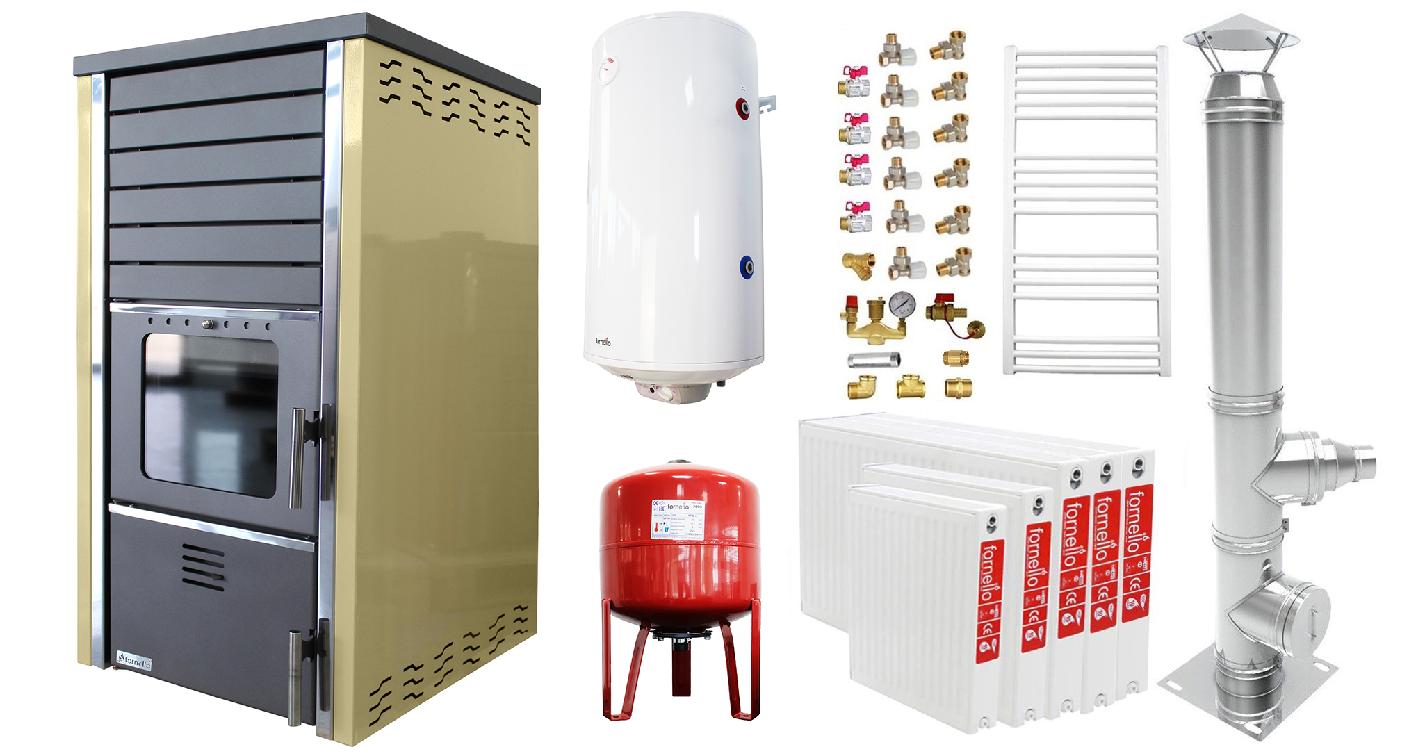 Termosemineu Fornello Supernova 38kW - Pachet Complet