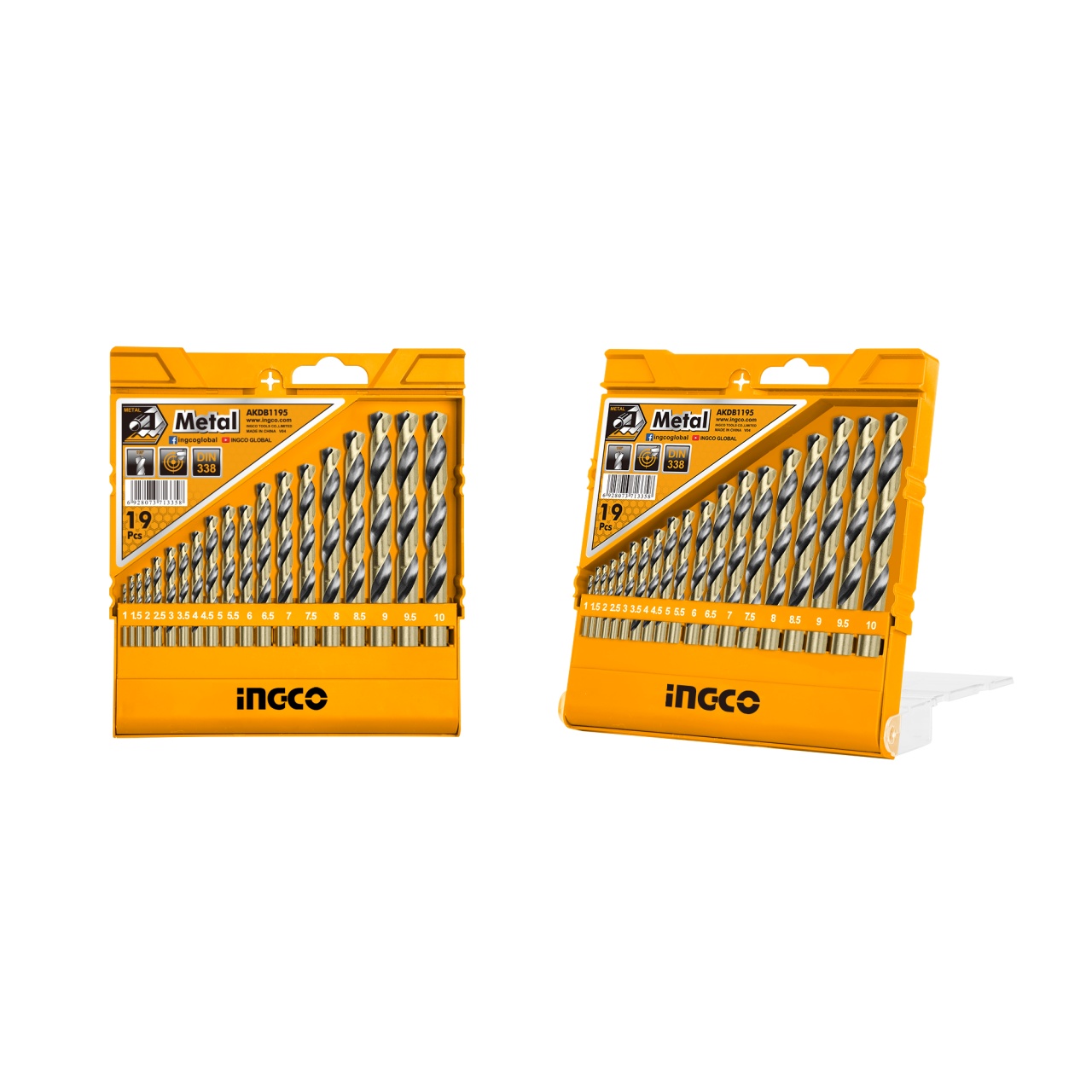 Set Burghie HSS INGCO 19buc Metal - imagine 2