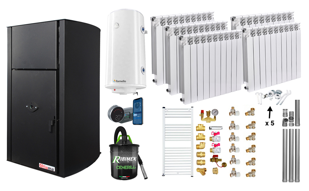 Pachet Centrală Peleti Fornello 25kW Control Distanță - imagine 2