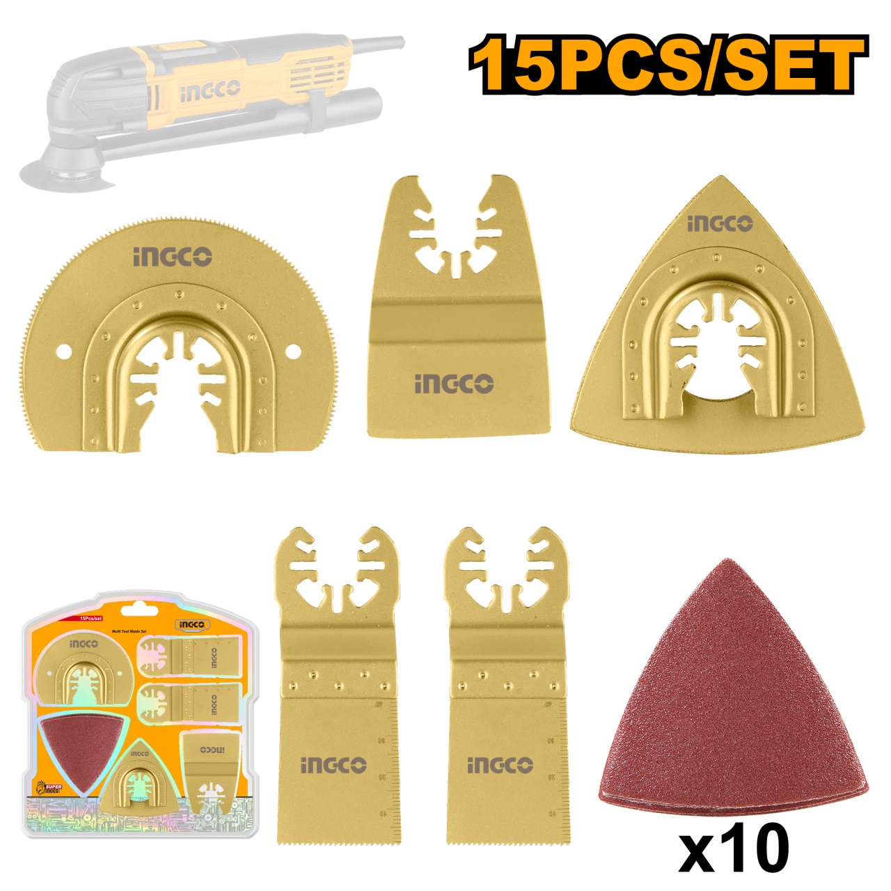 Set Accesorii panza Unealta Multifunctionala multicutter Ingco AKTMT1502