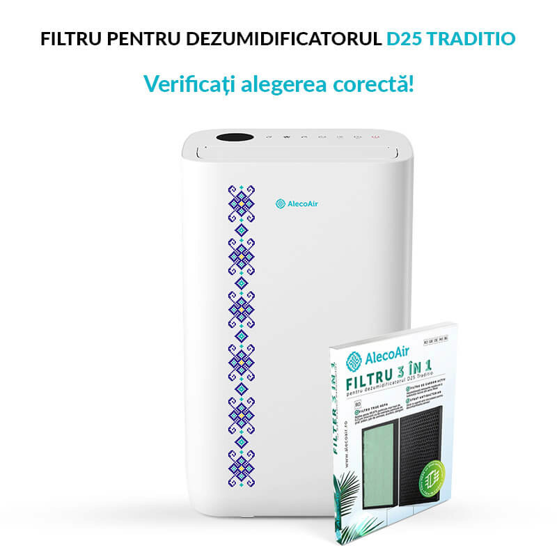 Filtru 3 in 1 TRUE HEPA H13 pentru Alecoair D25 Traditio - imagine 3