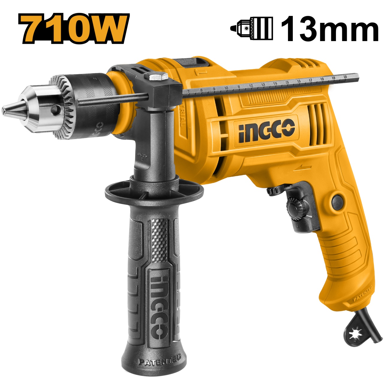 Bormasina cu Impact 710W Ingco ID7108 - imagine 1