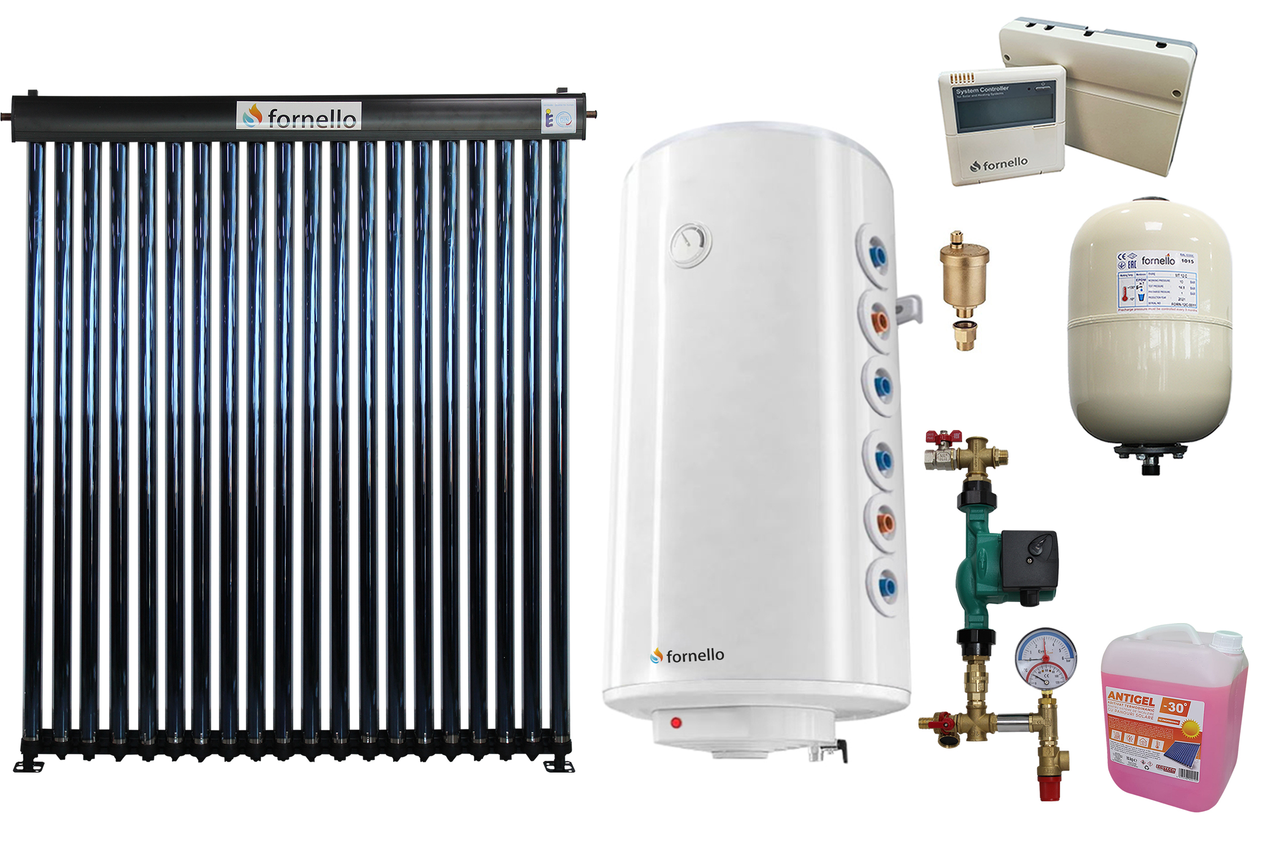 Sistem Solar Fornello 20 Tuburi cu Boiler 150L