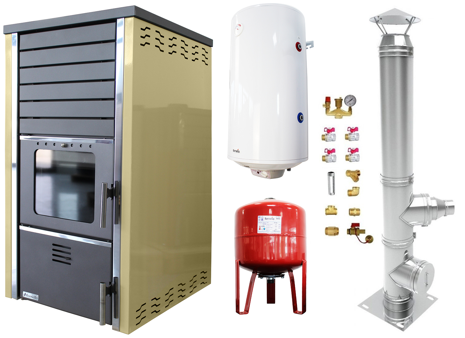 Pachet Termosemineu Fornello Supernova 38KW Complet