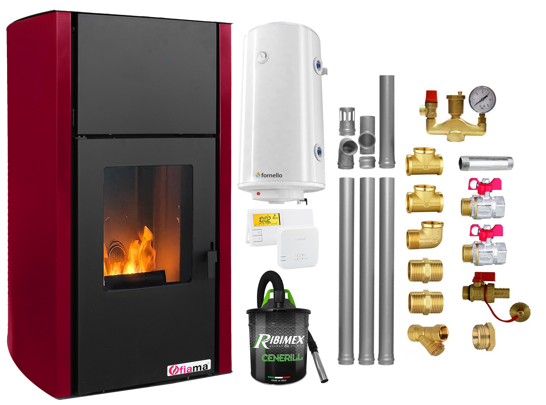 Pachet Complet Termosemineu Fornello 25kW Bordeaux
