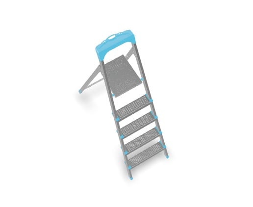 Scara Perilla Pliabilă 5 Trepte, 120kg - imagine 2