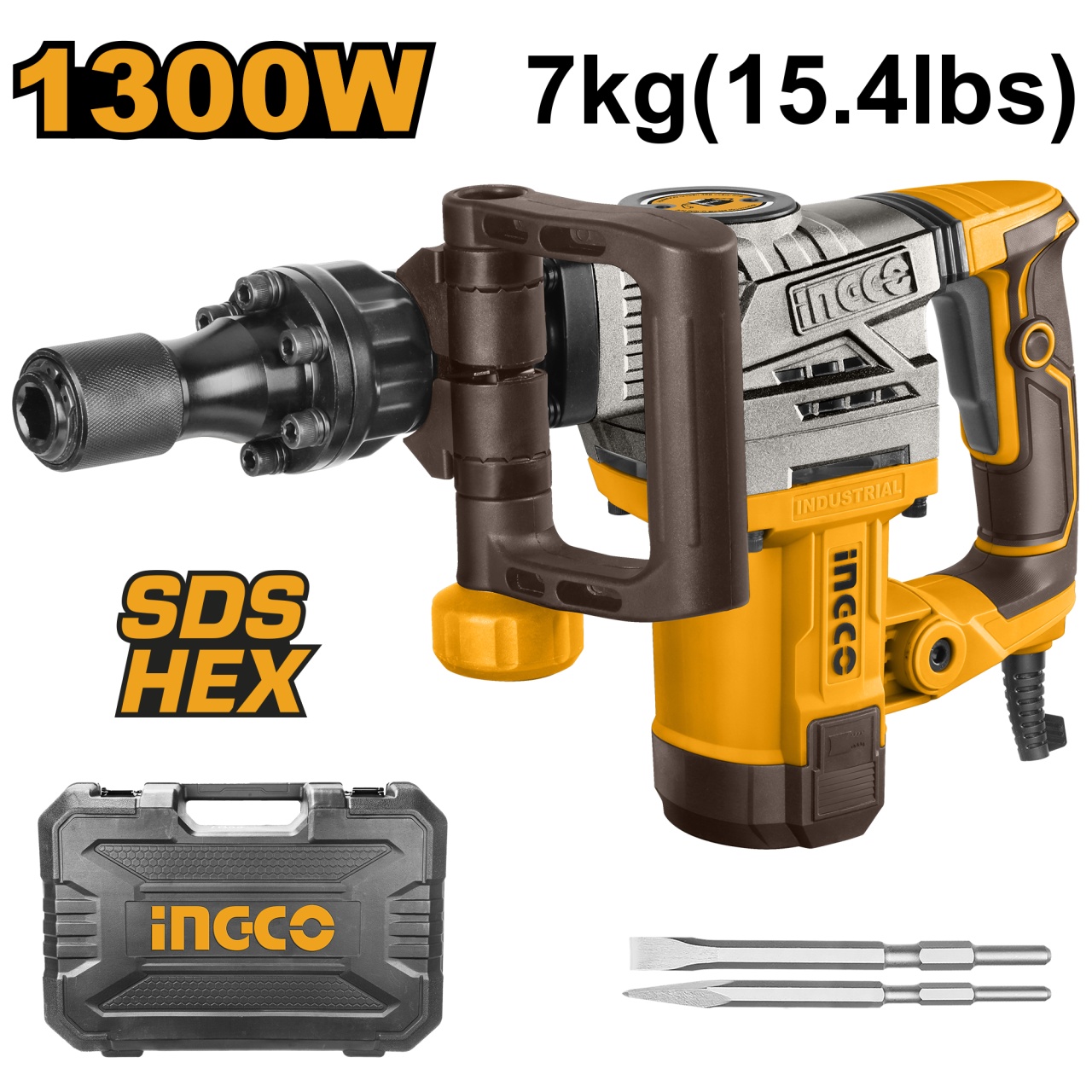 Ciocan Demolator Ingco 1300W SDS HEX 20J