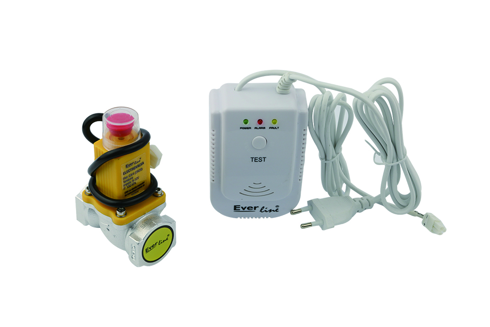 Detector Gaz cu Electrovalva 3/4" Everline - imagine 1