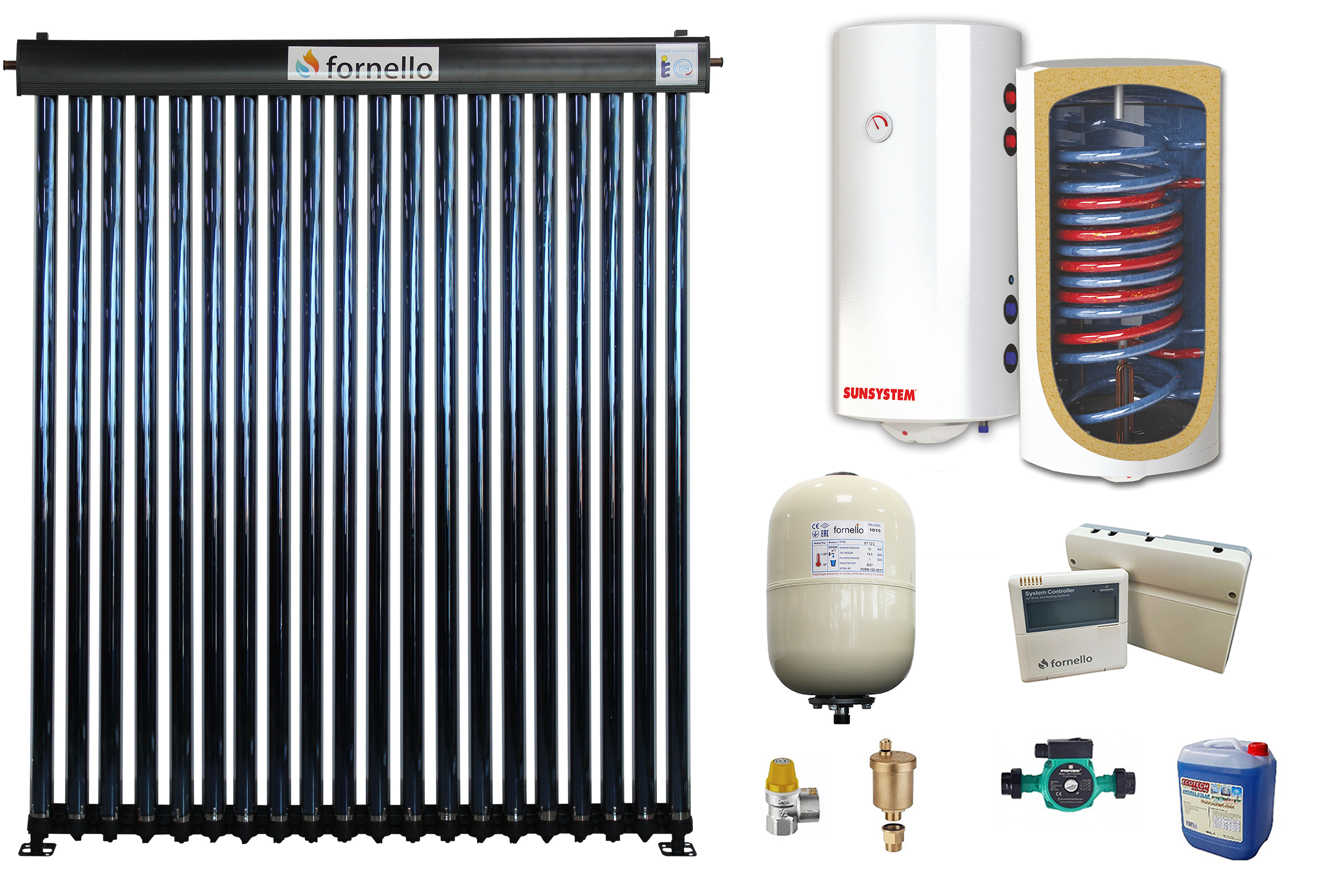 Sistem Solar Presurizat Fornello 20 Tuburi