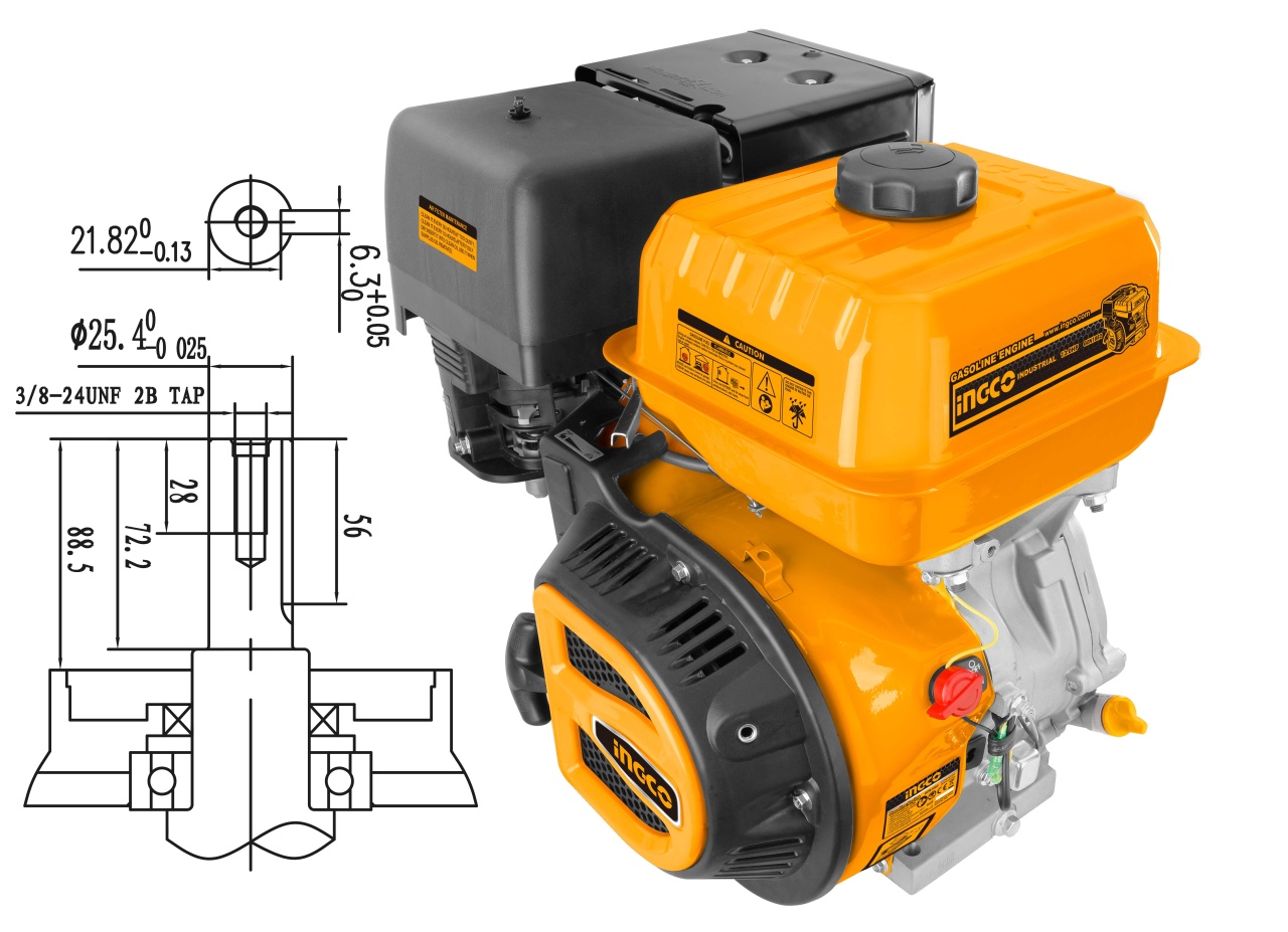 Motor Benzina 4 Timpi 13cp Ingco GEN1882 - imagine 2