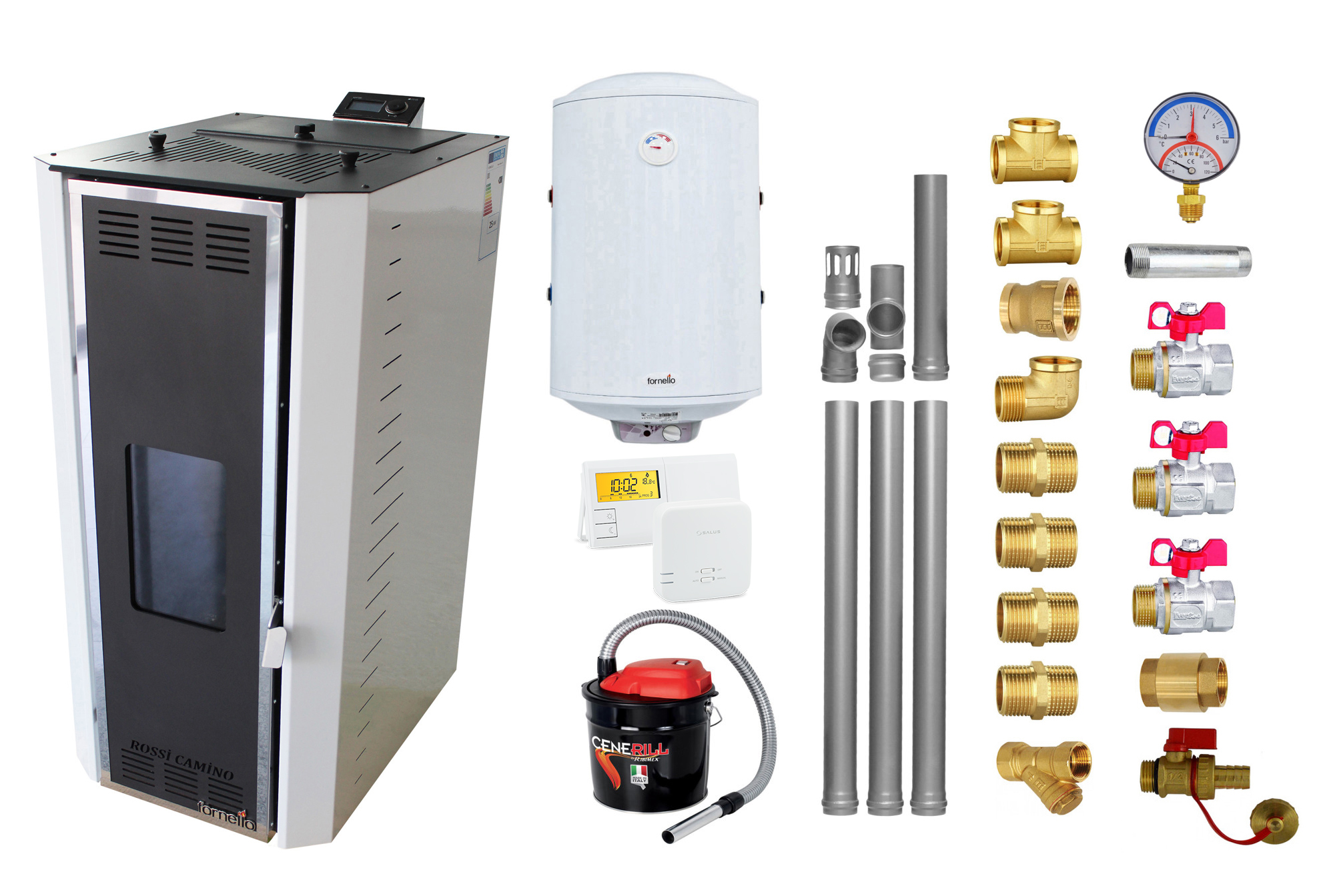 Pachet Complet Termosemineu Fornello 25kW