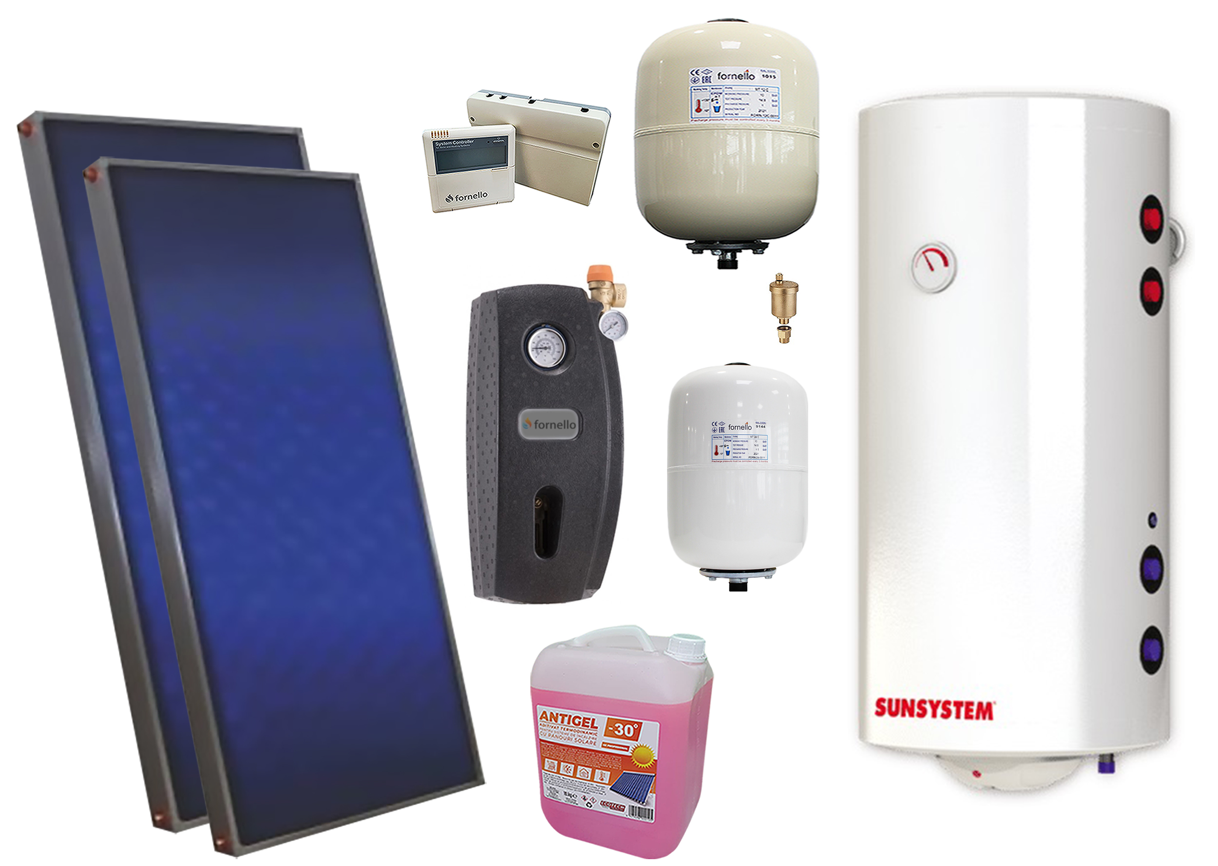 Pachet Solar Premium Sunsystem 2 Panouri Plane