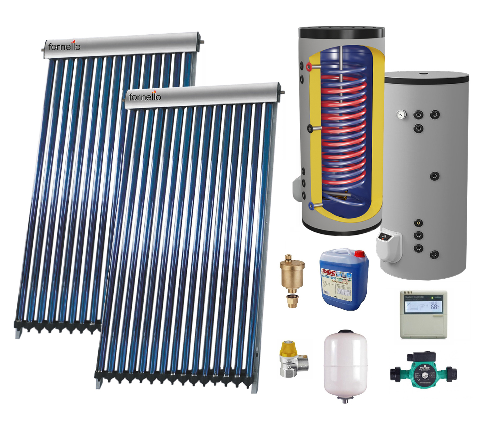 Set Solar Presurizat Fornello 40 Tuburi 300L