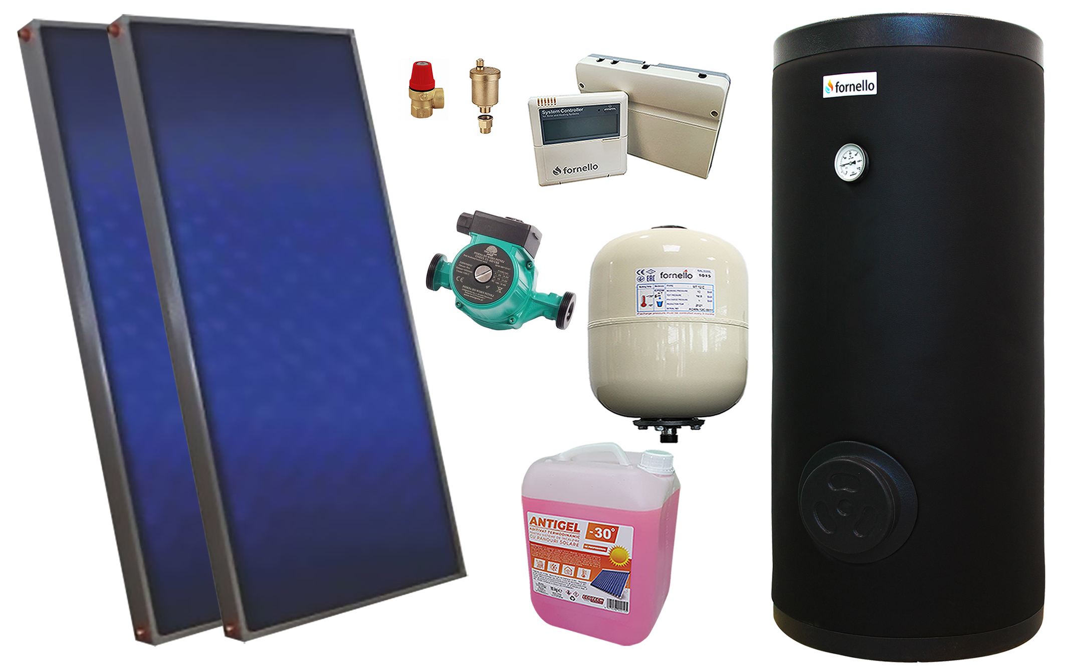 Pachet Solar Presurizat Sunsystem 2x2.4m² + 300L