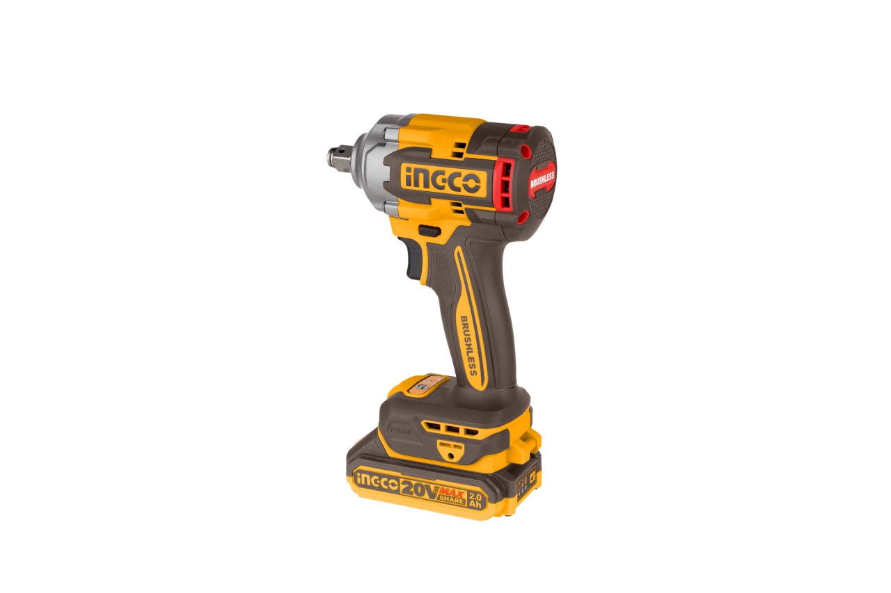 Pistol cu Impact 400Nm 20V Ingco, 2 Acumulatori - imagine 7