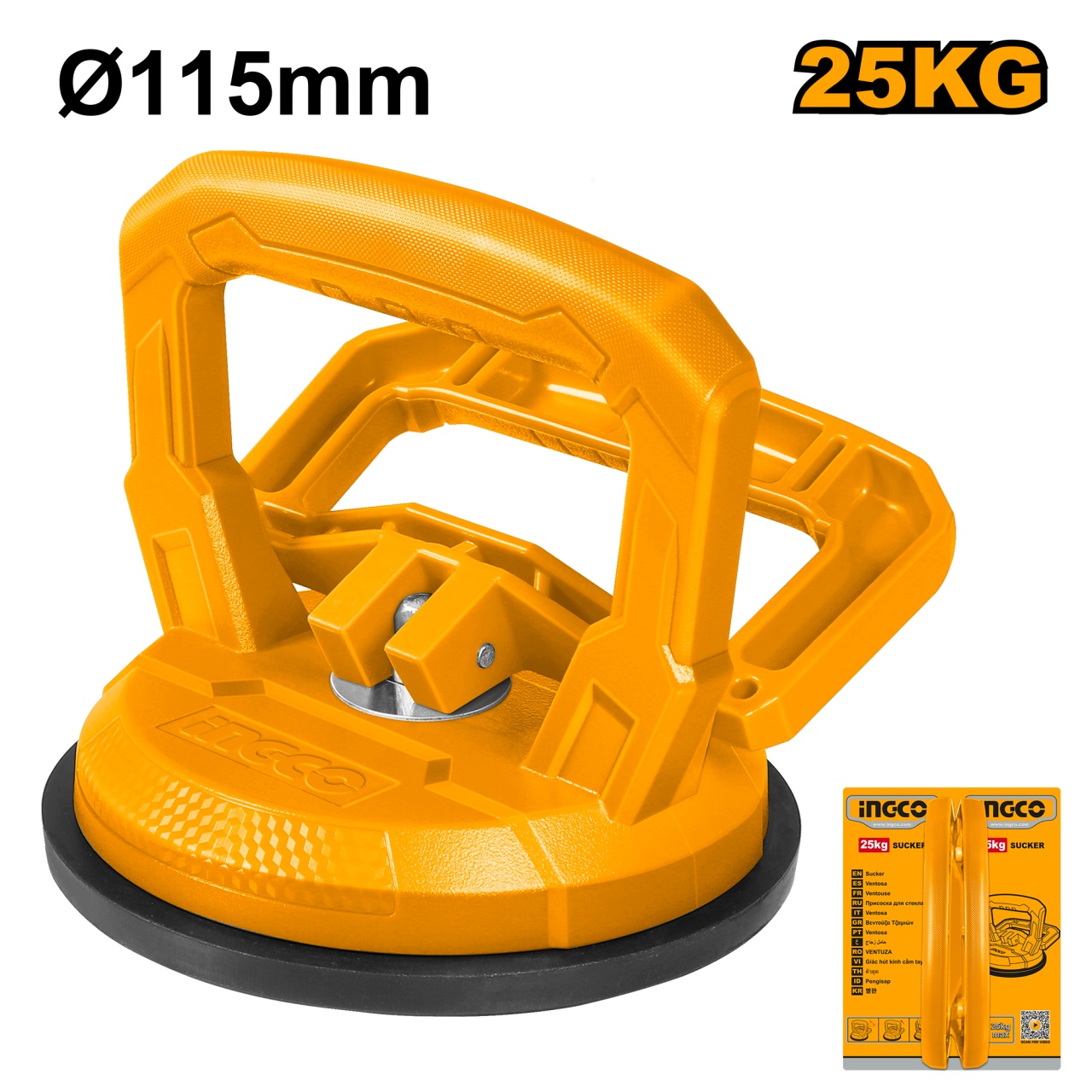 Ventuza INGCO 115mm, 25kg - Profesională - imagine 2