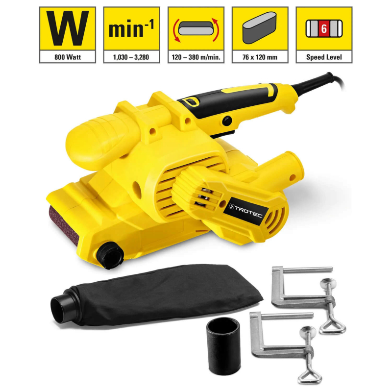 Mașină de șlefuit cu bandă Trotec PBSS 10-800, 800W - imagine 3