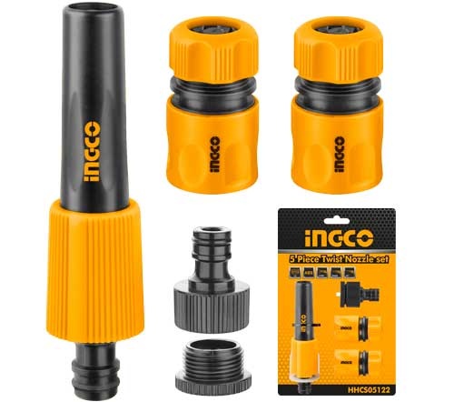 Set 5 piese INGCO pentru furtun 1/2"