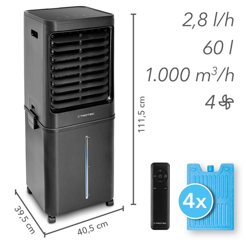 Racitor aer TROTEC PAE 60, 900 mc/h, Timer - imagine 5
