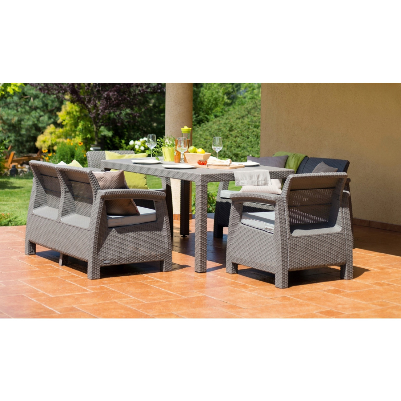 Set Mobilier Gradina Corfu Fiesta Cappuccino - imagine 6