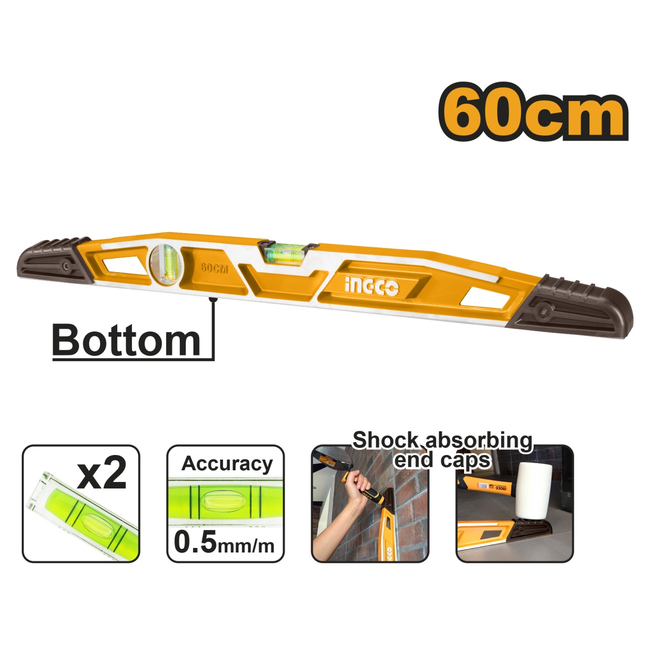 Boloboc Curbat INGCO 60cm HBSL08060