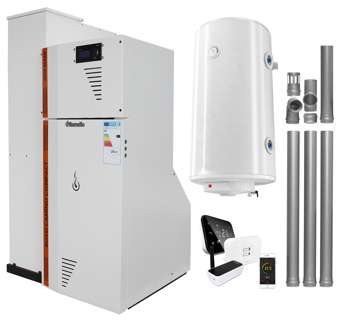 Centrala Peleti Fornello 25kW Complet Automată