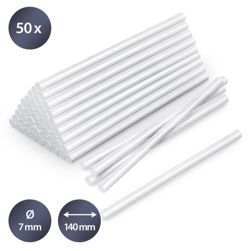 Batoane lipici fierbinte Trotec 50 buc Ø 7 mm transparente