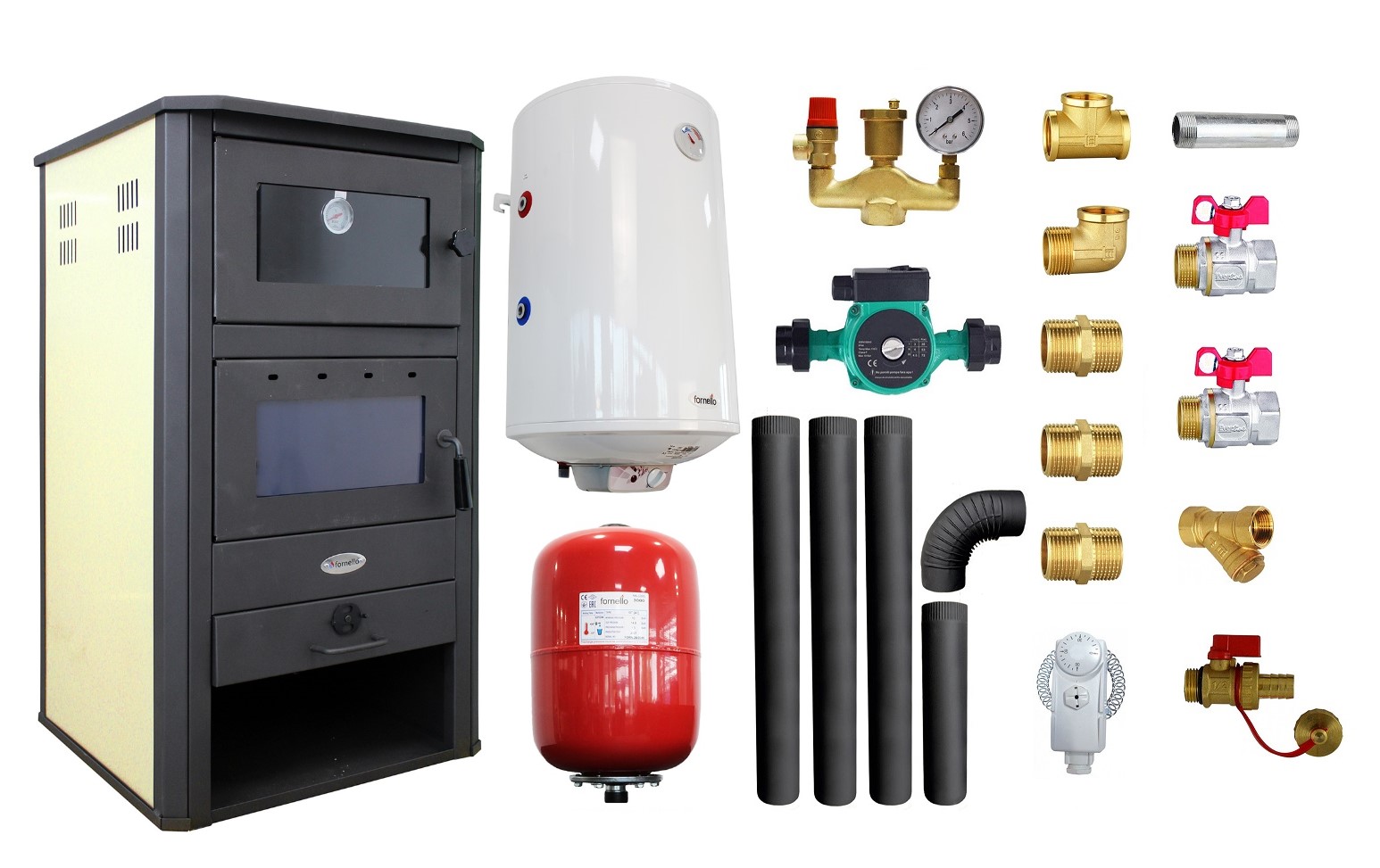 Termosemineu Fornello MILANO 24KW + Kit Complet