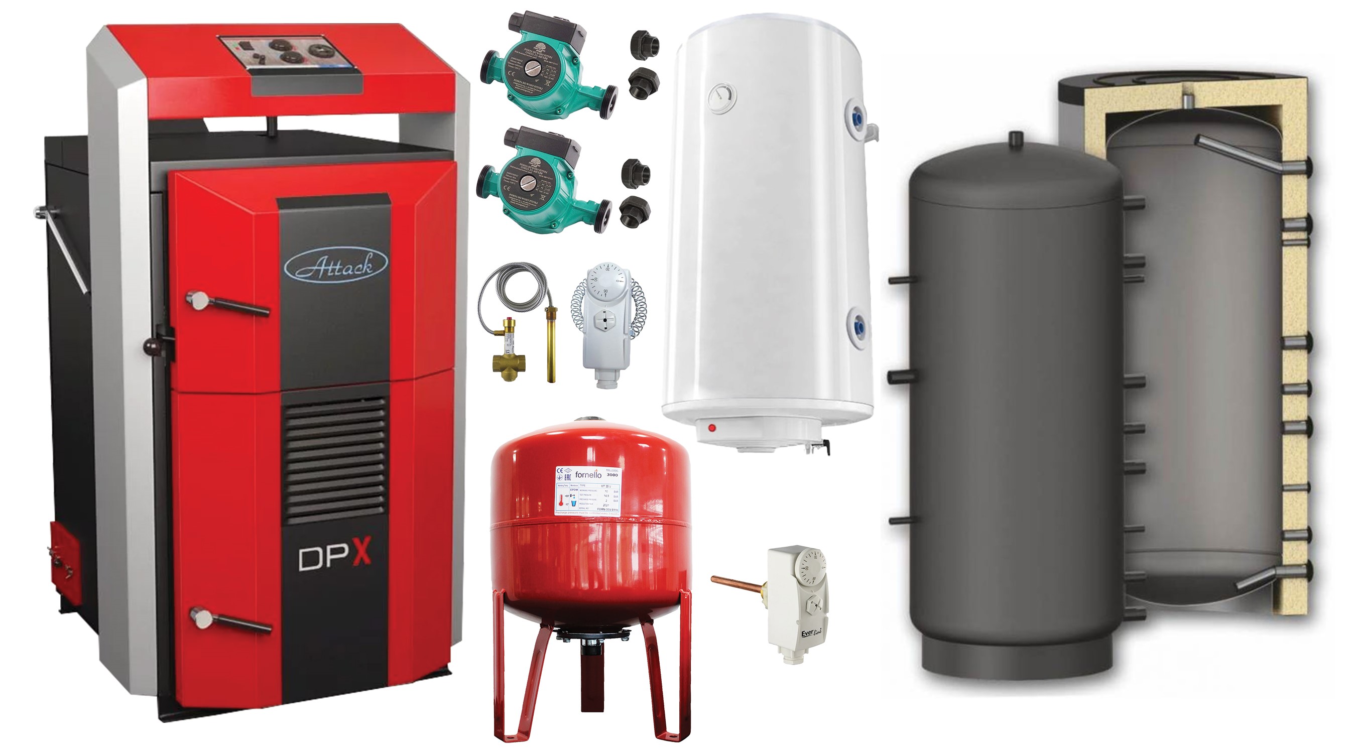 Pachet Centrală Attack DPX 45kW + Puffer 1000L