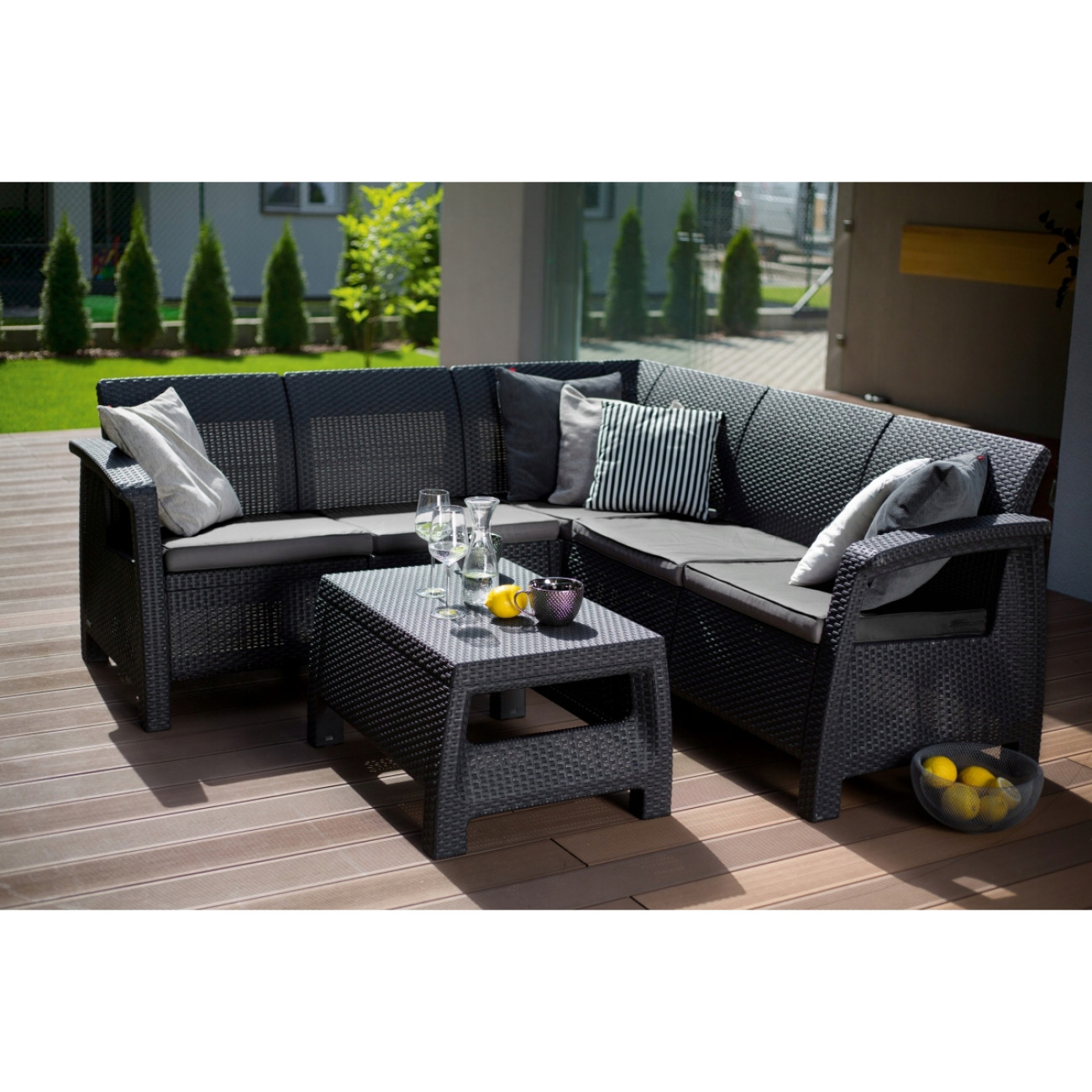 Set Gradina Coltar Corfu Relax Grafit - imagine 3